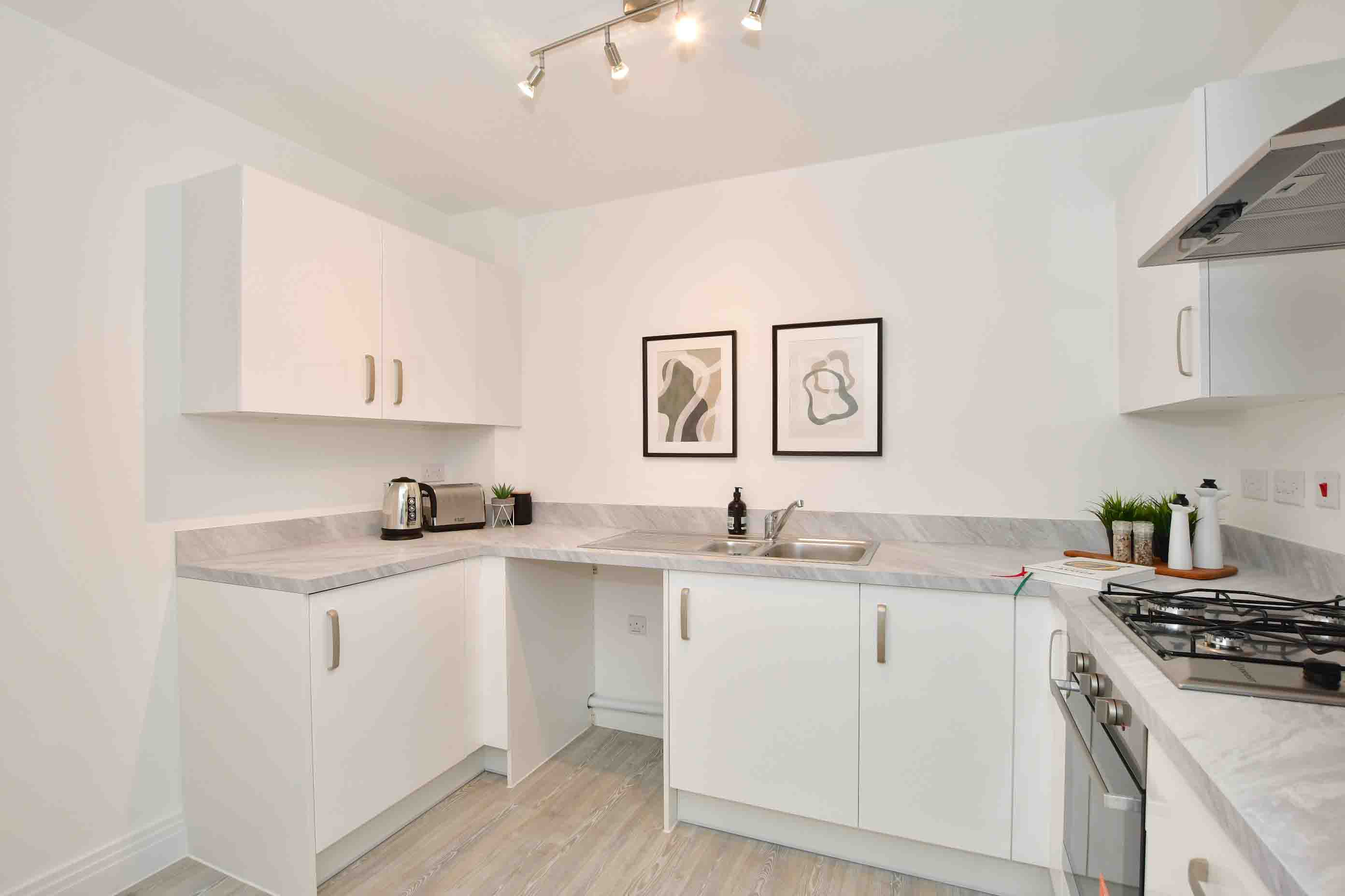 Kitchen at Kings Barton Shared Ownership apartment in Winchester