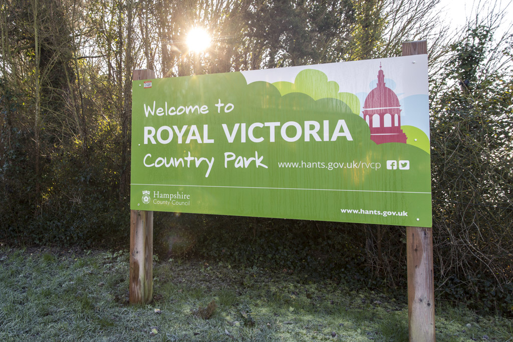 Royal Victoria Country Park Sign