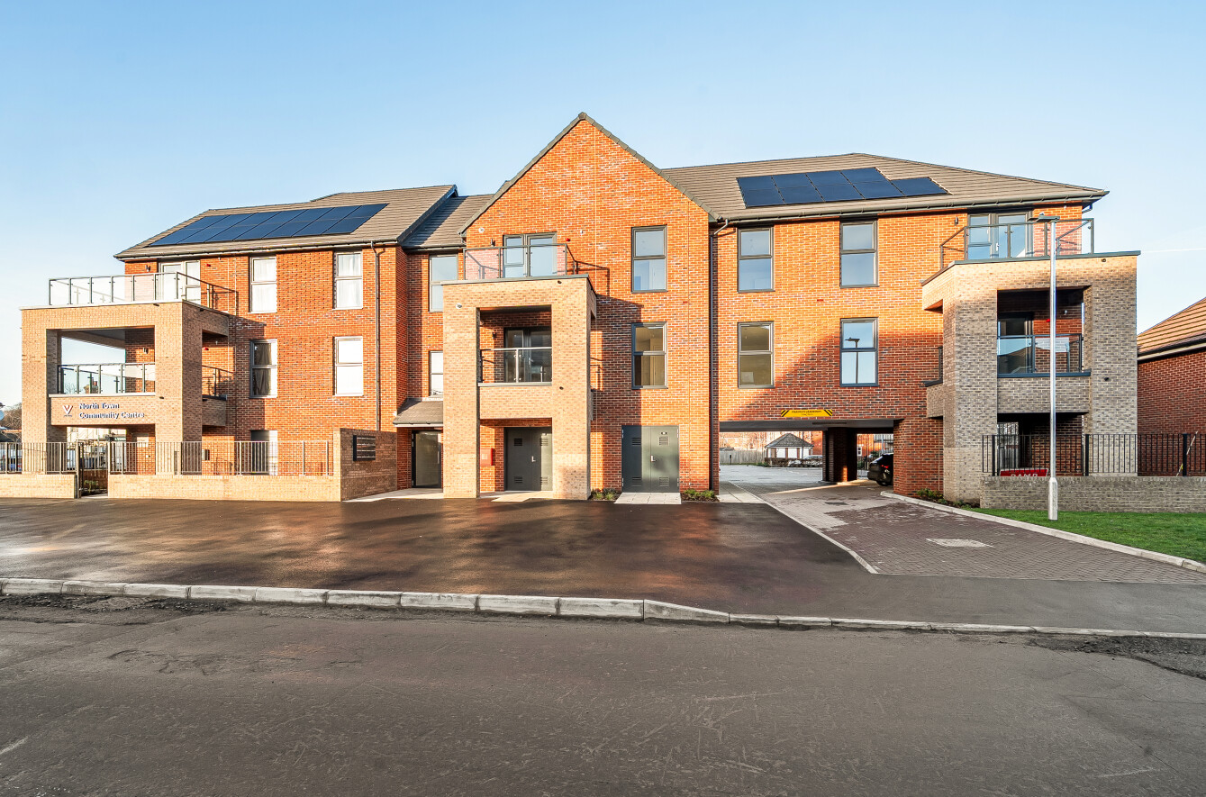 External photo of an apartment block at The Orchards