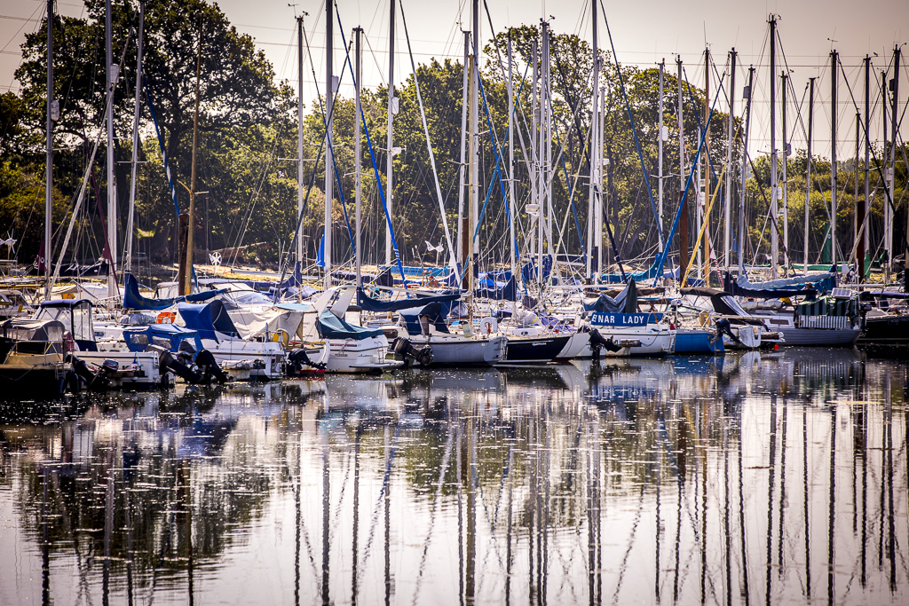 Boats at dock in Fareham