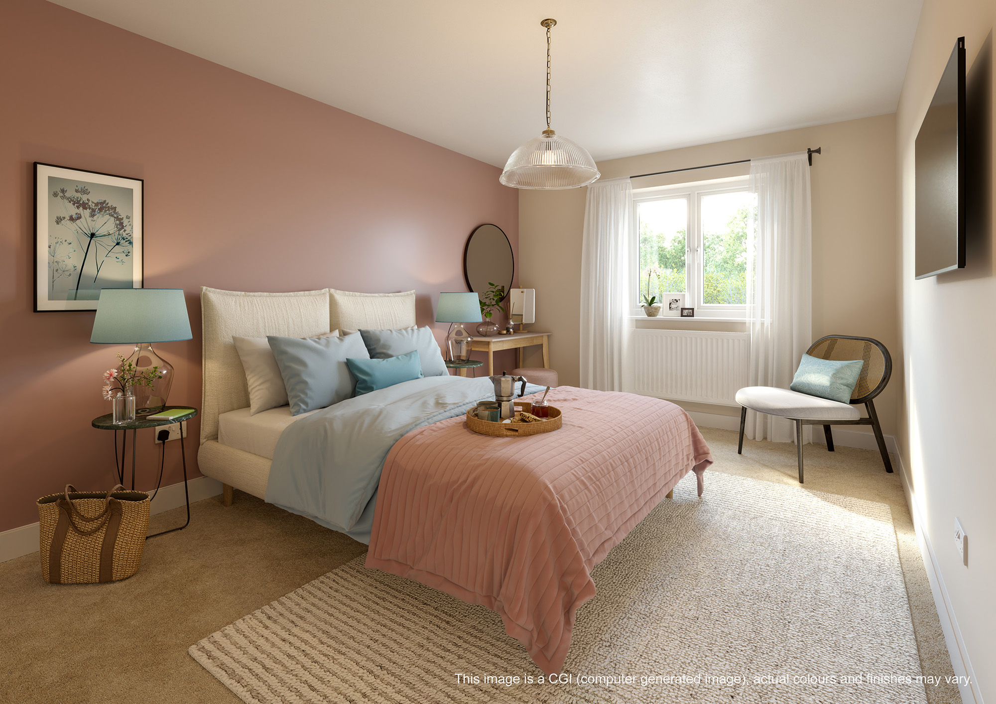 2 Bedroom apartment Bedroom CGI